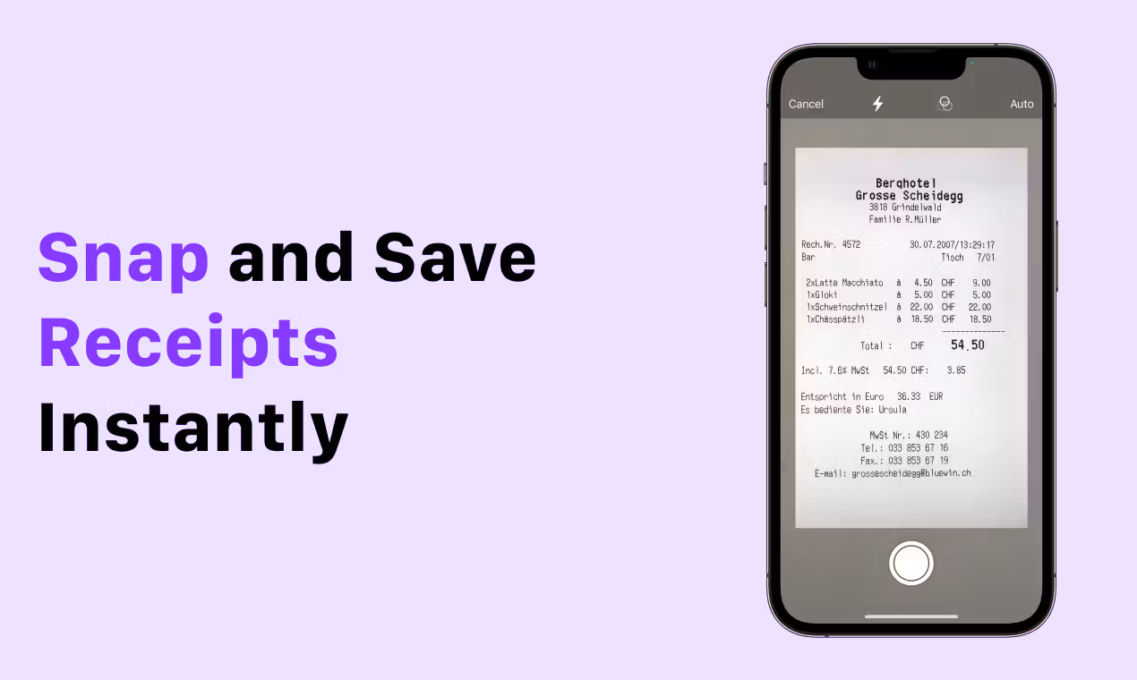 Receipt Snapper And Scanner